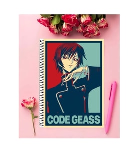 Code Geass Lelouch Anime Defter 1 Adet Özel Tasarım A4 Boyutu 21*29 Cm Telli Kareli Defter