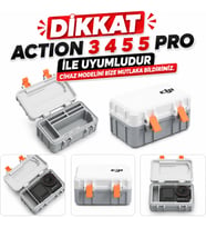 Aksiyon Kamera Taşıma ve Koruma Kutusu Sert Plastik Saklama Çantası Kamera Aksesuar Action 3 4 5 ve 5 Pro Uyumlu