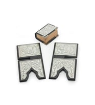 Gümüş Kaplamalı Rahleli Mini Kuranı Kerim Küçük Boy