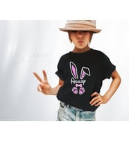 BK Gift Paskalya Tasarımlı Kız Çocuk Siyah T-shirt, Arkadaşa Hediye, Doğum Günü Hediyesi, Trend Tişört, Paskalya Bayramı-7