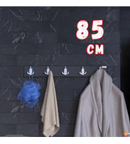 Modilayn ARI Serisi 15 Kancalı Banyo Askısı - 5'li Set (81,4x9,6 cm) Ekstra Düzen ve Yer Tasarrufu