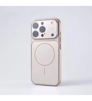Apple iPhone 11 Uyumlu MagSafe Kılıf – 17 Pro Max Kamera Görünümlü Lens Korumalı Kapak (Altın)
