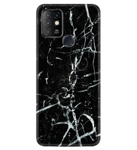 INFINIX Hot 8 9 10 11S Hot 10 Play 10T Kılıf Desemli Silikon Black Marble 3 1382