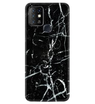 INFINIX Hot 8 9 10 11S Hot 10 Play 10T Kılıf Desemli Silikon Black Marble 3 1382