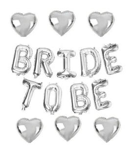 Gümüş Bride To Be kalp set