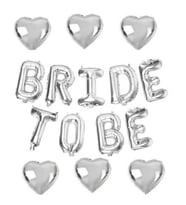 Gümüş Bride To Be kalp set