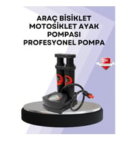 Mey İthalat® Basınç Saatli Ayak Pompası Bisiklet ve Araç Uyumlu