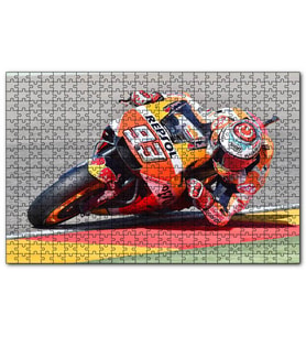 Cakapuzzle Honda Repsol Turuncu Motorsiklet Sola Virajda Yatıyor  Puzzle Yapboz MDF (Ahşap) (120 Parça)
