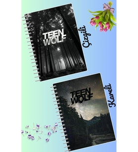 Teen wolf defter seti 2 adet A4 boyutu 21*30 çizgili + kareli 60 syf