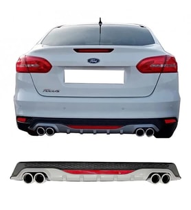 Ford Focus Mk3 Gri Difüzör Difizör Yuvarlak Egzoz Görünüm Reflektörlü