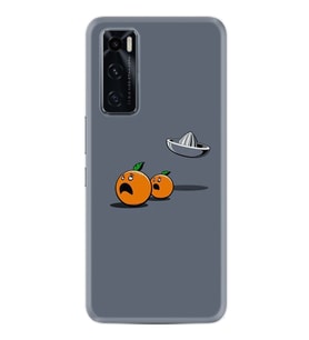Vivo Y70 Kılıf Desenli Silikon Güzel Kılıf Orange Escape 1374
