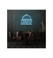 Restoranlara Özel Diner Yazılı ve Şekilli Neon Tabela