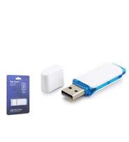 Elba-32 32GB USB 2.0 Flash Bellek Kapaklı Beyaz Mavi (Beyaz-Mavi)