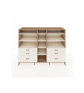 Kronos Dolap 10 Raflı 6 Çekmeceli  220x59x163 Çam-Aytaşı