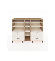 Kronos Dolap 10 Raflı 6 Çekmeceli  220x59x163 Çam-Aytaşı