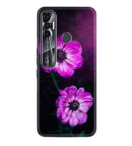 Tecno Spark 7 Pro Kılıf Resimli Desenli Silikon Platinium Series Çiçekler 1869