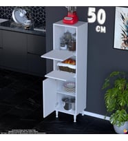 Eliusta Vento 50 cm Çok Amaçlı Mutfak Kiler Dolabı Üst Kapaklı Banyo Ayakkabılık Boy Mutfak Dolabı 50x150x32