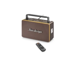 Bluetooth Nostaljik Fm Radyo Usb Tf Aux Kumandalı Taşınabilir Hoparlör - Kahverengi FX2507B
