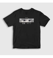 Presmono Unisex Çocuk Siyah Killua Eyes Anime Hunter X Hunter T-Shirt 238592tt