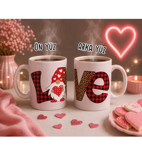 LOVE Temalı Kupa Bardak