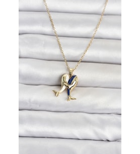 316L Çelik Zincir Gold Renk Dolphin Model Kadın Kolye