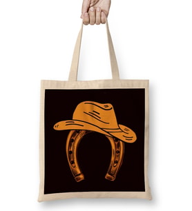 Horseshoe Cowboy Hat Horse Riding Equestrian Sport Saddle Bez Çanta Uzun Saplı