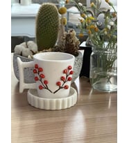 Altın Yaldızlı Japon Kirazı  Kokina Fincan Mug Kupa (Karışık)