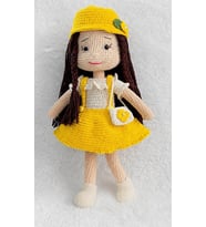 Sarı Nisanur Bebek Amigurumi Organik Oyuncak