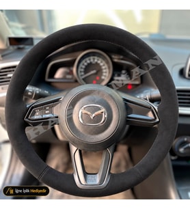 Mazda 6 Dikme Direksiyon Kılıfı Alcantara Süet Monza Black GL 2015-2021