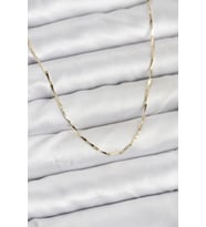 CM 14K Gold Renk İnce Kesim Çubuk Model Zincir Kadın Kolye - TJ-BKO10919