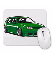 Stanced out Golf MK4 Green Mouse Pad