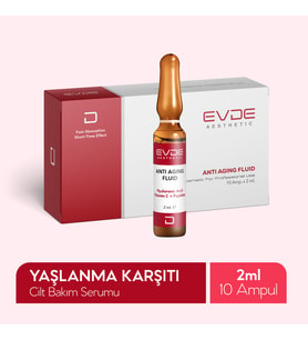Anti Aging Fluid  Yaşlanma Karşıtıcı Cilt Bakım Serumu 2ml x 10 Ampul