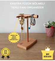 Takı Organizer Ahşap Takı Askısı 20 Cm Takı Standı Yüzük Kolye Askısı Takı ve Aksesuar Düzenleyici