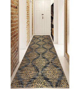 Dijital Baskılı Kaymaz Taban Yıkanabilir Modern Yolluk Ve Koridor Halısı NDU-hs-345 (Gold)