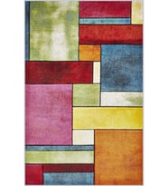Eliana Home Baskılı, Yıkanabilir Kaymaz Taban Salon Halısı LNA1086 100x150 cm (Kırmızı)