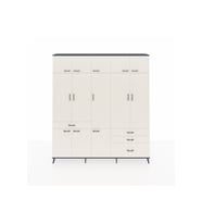 Arges Gardrop 8 Raflı 4 Çekmeceli 3 Askılı 220x30x243 Antrasit-Aytaşı