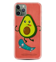 Apple iPhone 11 12 13 14 Pro Max Kılıf Desemli Silikon Avokado Skate 1741