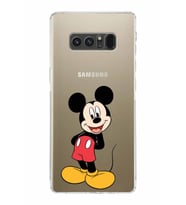 Samsung Galaxy Note 8  Kamera Korumalı Kapak Mickey Mouse Tasarımlı  Şeffaf  Kılıf