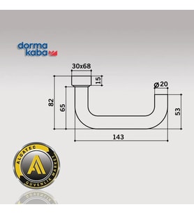 Dorma Pure 8100 ''U'' Tipi Yuvarlak Rozetli Kapı Kolu Set
