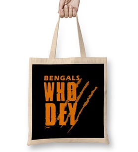 Who Dey Tigers Bengals Bez Çanta Uzun Saplı