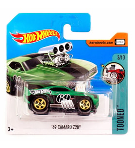 Hot Wheels '69 Camaro Z28 - Yeşil - Tooned - 2017 - DVC23 - 1/64