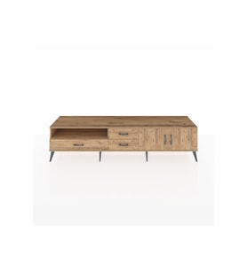 Hyperion TV Ünitesi 2 Raflı 3 Çekmeceli 2 Kapaklı 220x44x51 Çam-Çam