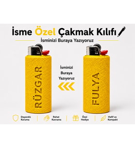 Kişiye Özel İsim Yazılı Çakmak Kılıfı – 3D Baskı Tasarım Çakmak Koruyucu Kılıf