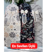 ENROSE En Sevilen Üçlü Poşetlik ( Kar Taneli + Bahar Dalı + Gri Varak Desenli )