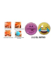 GÜLEN EMOJİ PEMBE CEYLAN CEP SOBASI,EL ISITICI,2 ADET SICAK SU TORBASI PVC  9cm