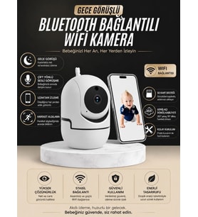 Gece Görüşlü Bebek Kamerası Telefondan Canlı Takip Özellikli