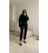 Siyah Yüksek Bel Skinny Jean Pantolon
