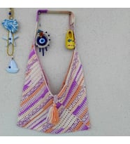 Pastel Dokunuşlar El Örgüsü Çanta
