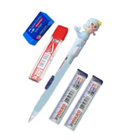 Işıklı Deniz Kızı Uçlu Kalem Seti Mavi 0.7 mm 1 Paket Denizkızı Başlıklı Versatil Kalem Süslü Silikonlu Hediyelik Kalem