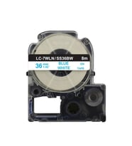 Tonersepeti Epson LC-7WLN Beyaz Üzeri Mavi 36MM 8 Metre Muadil Etiket